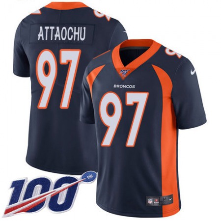 Nike Broncos #97 Jeremiah Attaochu Navy Blue Alternate Men's Stitched NFL 100th Season Vapor Untouchable Limited Jersey