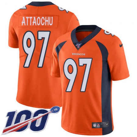 Nike Broncos #97 Jeremiah Attaochu Orange Team Color Men's Stitched NFL 100th Season Vapor Untouchable Limited Jersey