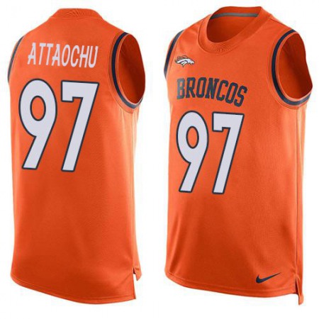 Nike Broncos #97 Jeremiah Attaochu Orange Team Color Men's Stitched NFL Limited Tank Top Jersey
