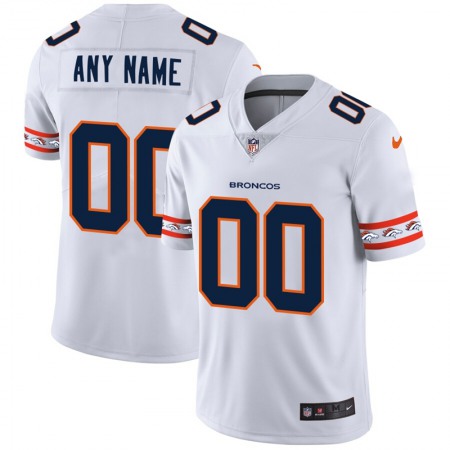 Denver Broncos Custom Nike White Team Logo Vapor Limited NFL Jersey