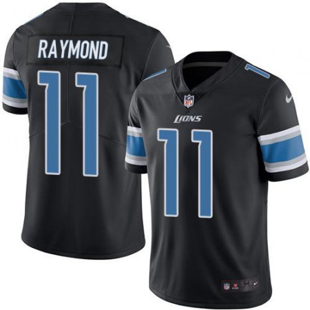 Nike Lions #11 Kalif Raymond Black Men's Stitched NFL Limited 2016 Salute to Service Jersey