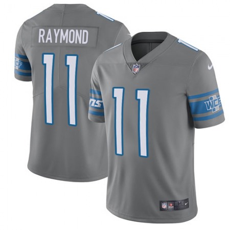 Nike Lions #11 Kalif Raymond Gray Men's Stitched NFL Limited Rush Jersey