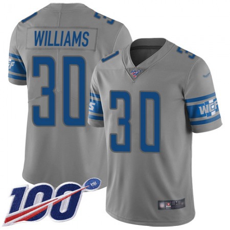 Nike Lions #30 Jamaal Williams Gray Men's Stitched NFL Limited Inverted Legend 100th Season Jersey