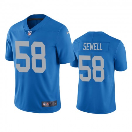 Detroit Lions #58 Penei Sewell Blue Throwback Men's Stitched NFL Vapor Untouchable Limited Jersey