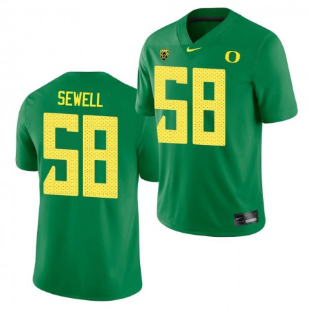 Men's Green Oregon Ducks Penei Sewell Jersey College Football