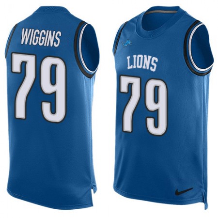 Nike Lions #79 Kenny Wiggins Blue Team Color Men's Stitched NFL Limited Tank Top Jersey