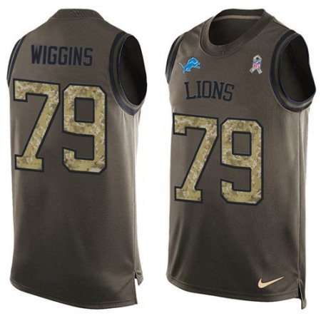 Nike Lions #79 Kenny Wiggins Green Men's Stitched NFL Limited Salute To Service Tank Top Jersey