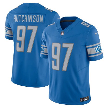 Detroit Lions #97 Aidan Hutchinson Nike Men's Blue Vapor F.U.S.E. Limited Jersey