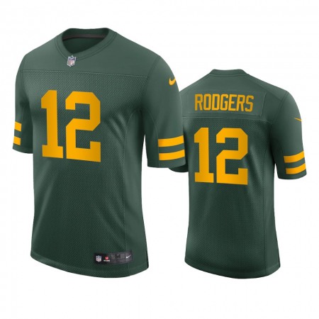 Green Bay Packers #12 Aaron Rodgers Men's Nike Alternate Vapor Limited Player NFL Jersey - Green