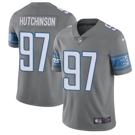 Nike Lions #97 Aidan Hutchinson Gray Men's Stitched NFL Limited Rush Jersey