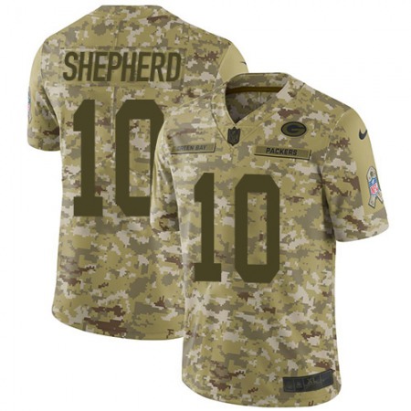 Nike Packers #10 Darrius Shepherd Camo Men's Stitched NFL Limited 2018 Salute To Service Jersey