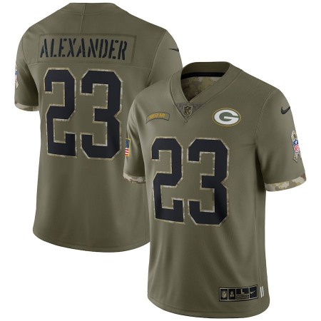 Green Bay Packers #23 Jaire Alexander Nike Men's 2022 Salute To Service Limited Jersey - Olive