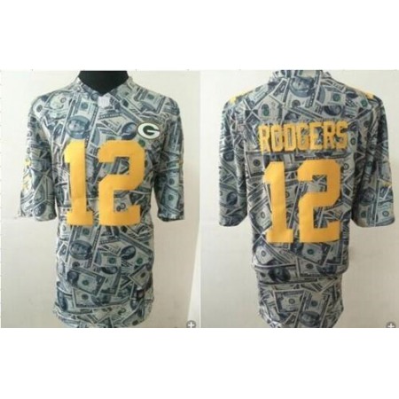 Nike Packers #12 Aaron Rodgers Dollar Fashion Men's Stitched NFL Elite Jersey