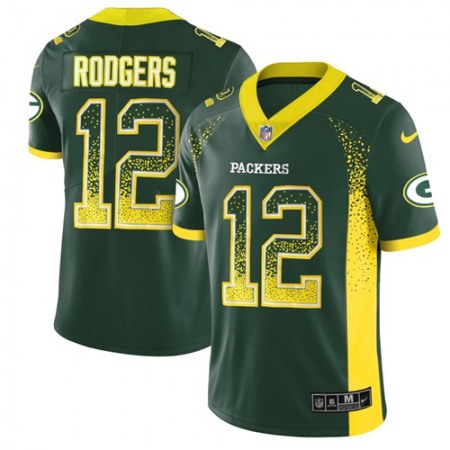 Nike Packers #12 Aaron Rodgers Green Team Color Men's Stitched NFL Limited Rush Drift Fashion Jersey