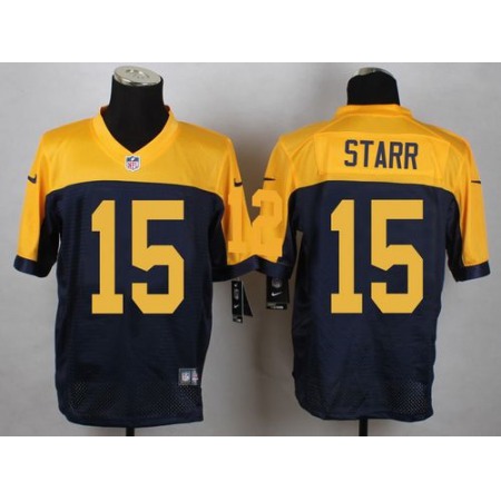 Nike Packers #15 Bart Starr Navy Blue Alternate Men's Stitched NFL New Elite Jersey