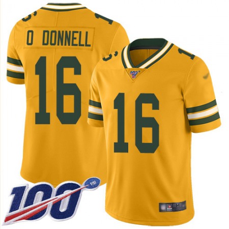 Nike Packers #16 Pat O'Donnell Gold Men's Stitched NFL Limited Inverted Legend 100th Season Jersey