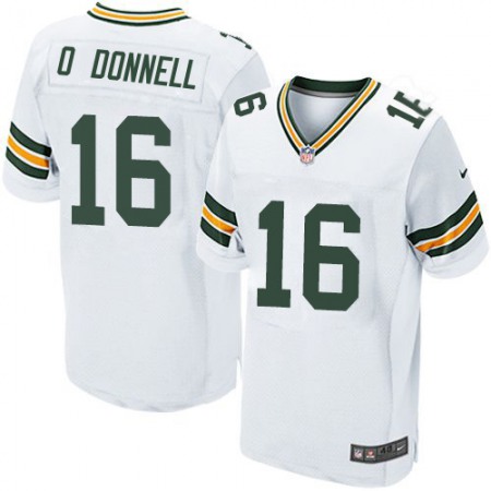 Nike Packers #16 Pat O'Donnell White Men's Stitched NFL New Elite Jersey