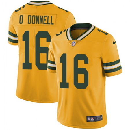 Nike Packers #16 Pat O'Donnell Yellow Men's Stitched NFL Limited Rush Jersey