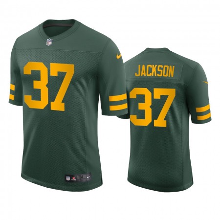 Green Bay Packers #37 Josh Jackson Men's Nike Alternate Vapor Limited Player NFL Jersey - Green