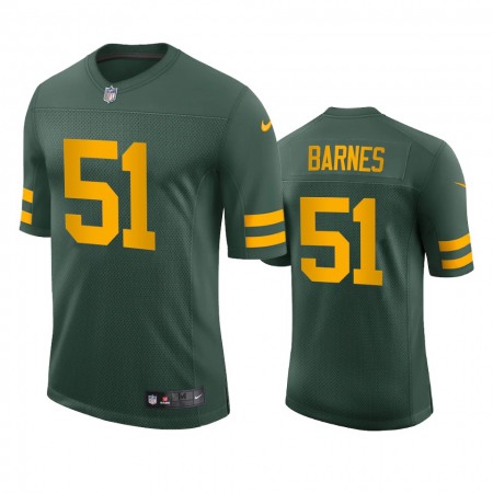 Green Bay Packers #51 Krys Barnes Men's Nike Alternate Vapor Limited Player NFL Jersey - Green