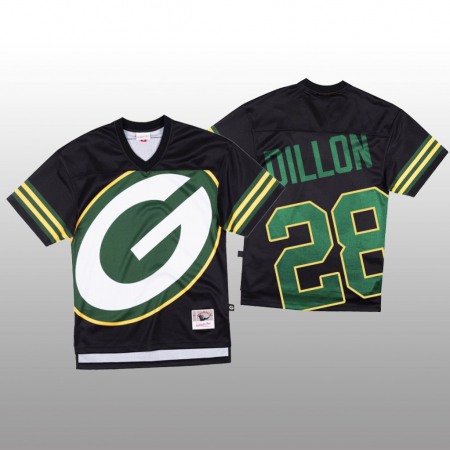NFL Green Bay Packers #28 AJ Dillon Black Men's Mitchell & Nell Big Face Fashion Limited NFL Jersey