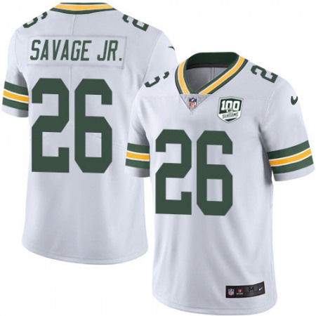 Nike Packers #26 Darnell Savage Jr. White Men's 100th Season Stitched NFL Vapor Untouchable Limited Jersey