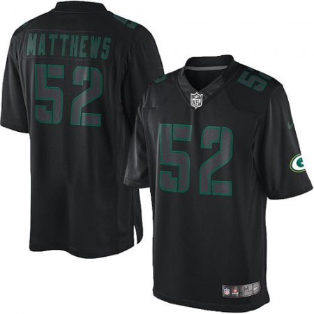 Nike Packers #52 Clay Matthews Black Men's Stitched NFL Impact Limited Jersey