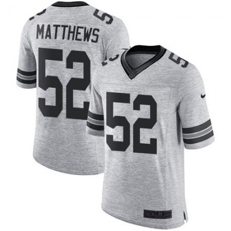 Nike Packers #52 Clay Matthews Gray Men's Stitched NFL Limited Gridiron Gray II Jersey