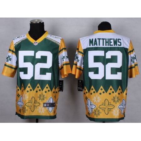 Nike Packers #52 Clay Matthews Green Men's Stitched NFL Elite Noble Fashion Jersey