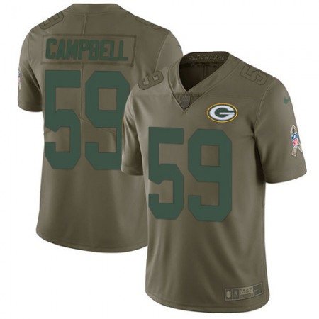 Nike Packers #59 De'Vondre Campbell Olive Men's Stitched NFL Limited 2017 Salute To Service Jersey