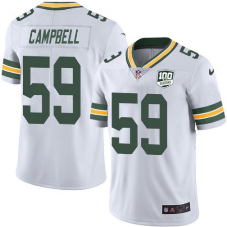 Nike Packers #59 De'Vondre Campbell White Men's 100th Season Stitched NFL Vapor Untouchable Limited Jersey