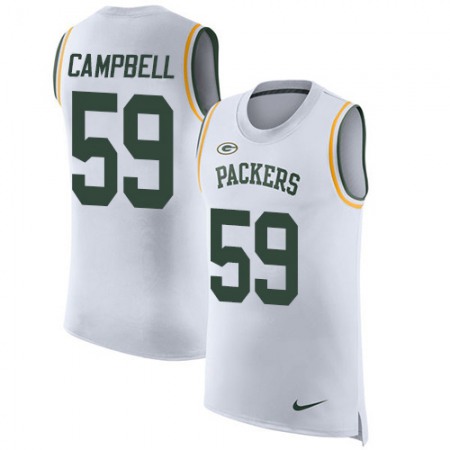 Nike Packers #59 De'Vondre Campbell White Men's Stitched NFL Limited Rush Tank Top Jersey