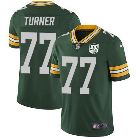 Nike Packers #77 Billy Turner Green Team Color Men's 100th Season Stitched NFL Vapor Untouchable Limited Jersey