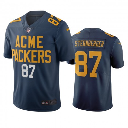 Green Bay Packers #87 Jace Sternberger Navy Vapor Limited City Edition NFL Jersey