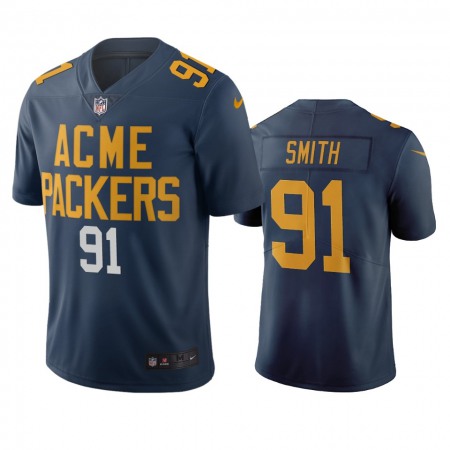 Green Bay Packers #91 Preston Smith Navy Vapor Limited City Edition NFL Jersey