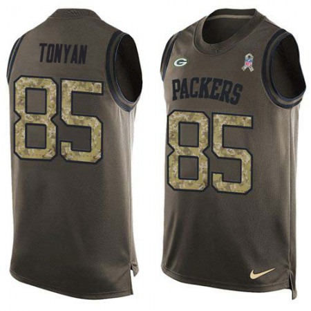 Nike Packers #85 Robert Tonyan Green Men's Stitched NFL Limited Salute To Service Tank Top Jersey