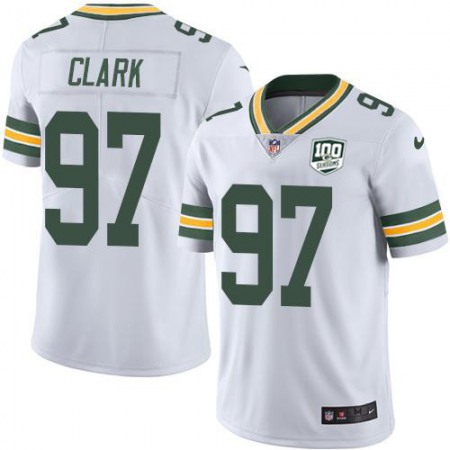 Nike Packers #97 Kenny Clark White Men's 100th Season Stitched NFL Vapor Untouchable Limited Jersey