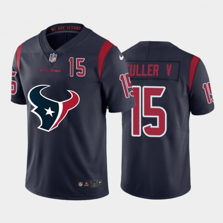 Houston Texans #15 Will Fuller Navy Blue Men's Nike Big Team Logo Player Vapor Limited NFL Jersey