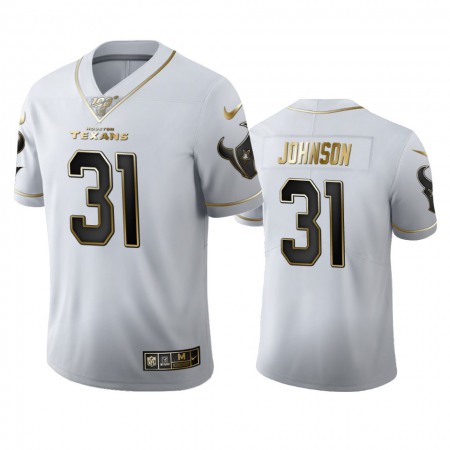 Houston Texans #31 David Johnson Watson Men's Nike White Golden Edition Vapor Limited NFL 100 Jersey