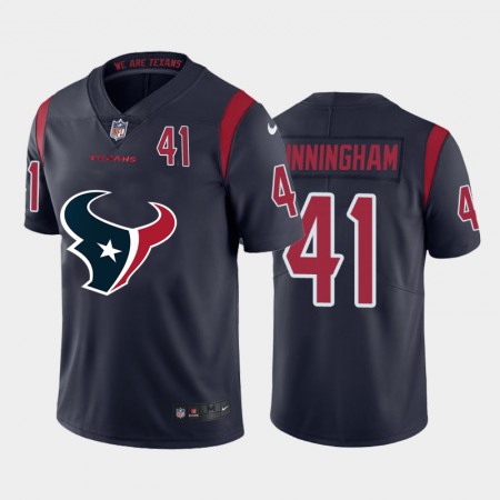 Houston Texans #41 Zach Cunningham Navy Blue Men's Nike Big Team Logo Player Vapor Limited NFL Jersey