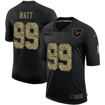 Houston Texans #99 J.J. Watt Men's Nike 2020 Salute To Service Camo Limited NFL Jersey Black