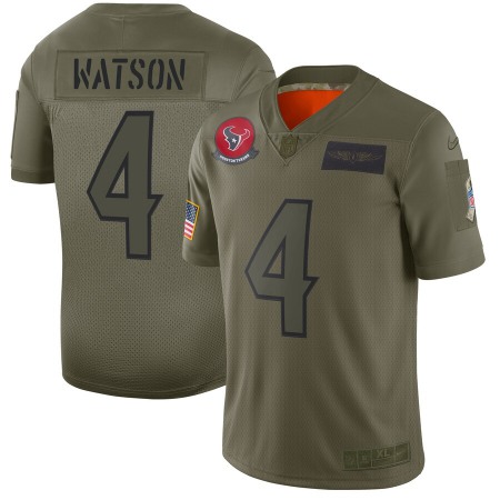 Nike Texans #4 Deshaun Watson Camo Men's Stitched NFL Limited 2019 Salute To Service Jersey