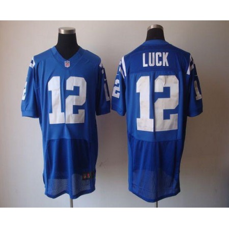 Nike Colts #12 Andrew Luck Royal Blue Team Color Men's Stitched NFL Elite Jersey