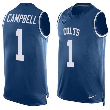 Nike Colts #1 Parris Campbell Royal Blue Team Color Men's Stitched NFL Limited Tank Top Jersey