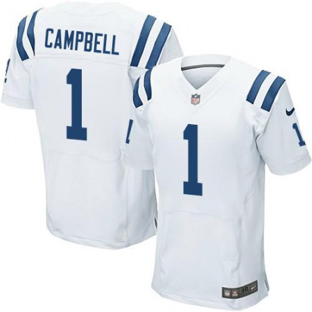 Nike Colts #1 Parris Campbell White Men's Stitched NFL Elite Jersey
