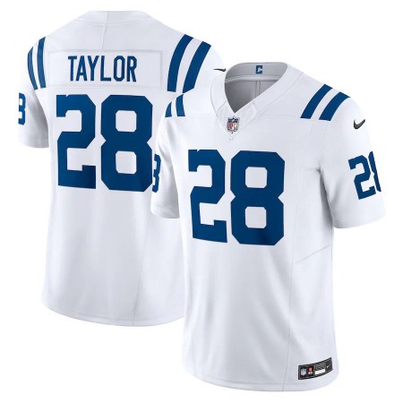 Indianapolis Colts #28 Jonathan Taylor Nike Men's White Vapor F.U.S.E. Limited Jersey