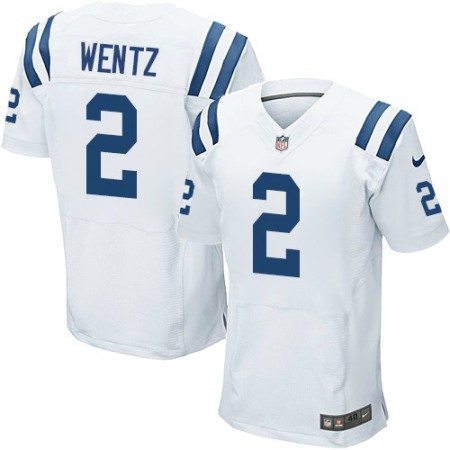 Indianapolis Colts #2 Carson Wentz White Men's Stitched NFL New Elite Jersey