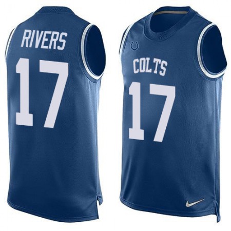 Nike Colts #17 Philip Rivers Royal Blue Team Color Men's Stitched NFL Limited Tank Top Jersey