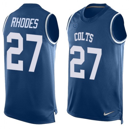 Nike Colts #27 Xavier Rhodes Royal Blue Team Color Men's Stitched NFL Limited Tank Top Jersey