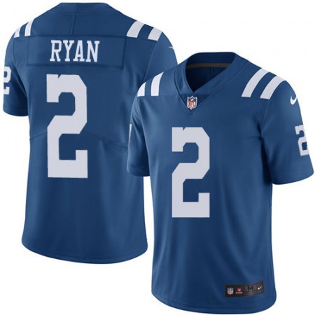 Nike Colts #2 Matt Ryan Royal Blue Men's Stitched NFL Limited Rush Jersey